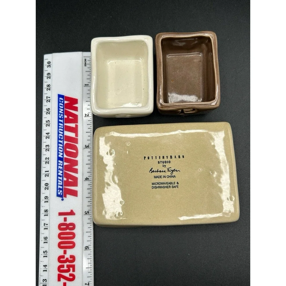 Pottery Barn Salt And Pepper Cellar With Tray Barbara Eigin Collection